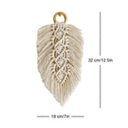 Leaf Shaped Macrame Wall Decor | High & Bury