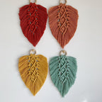 Leaf Shaped Macrame Wall Decor | High & Bury