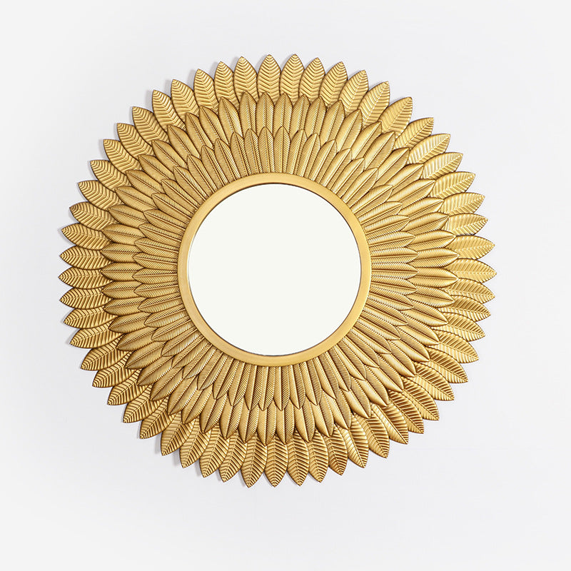 Leaf-Themed Decorative Wall Mirror | High & Bury