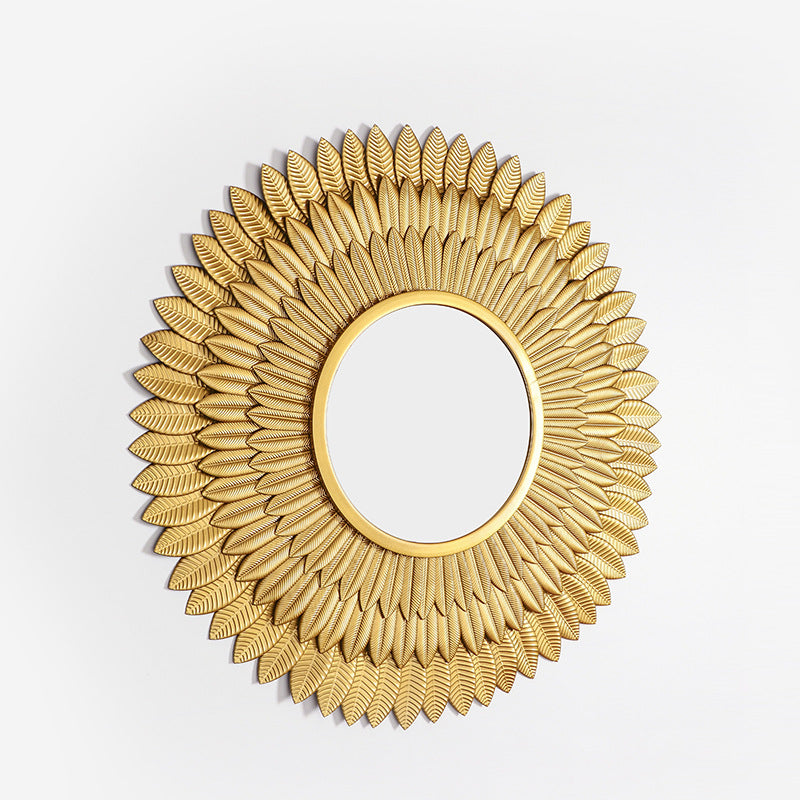 Leaf-Themed Decorative Wall Mirror | High & Bury