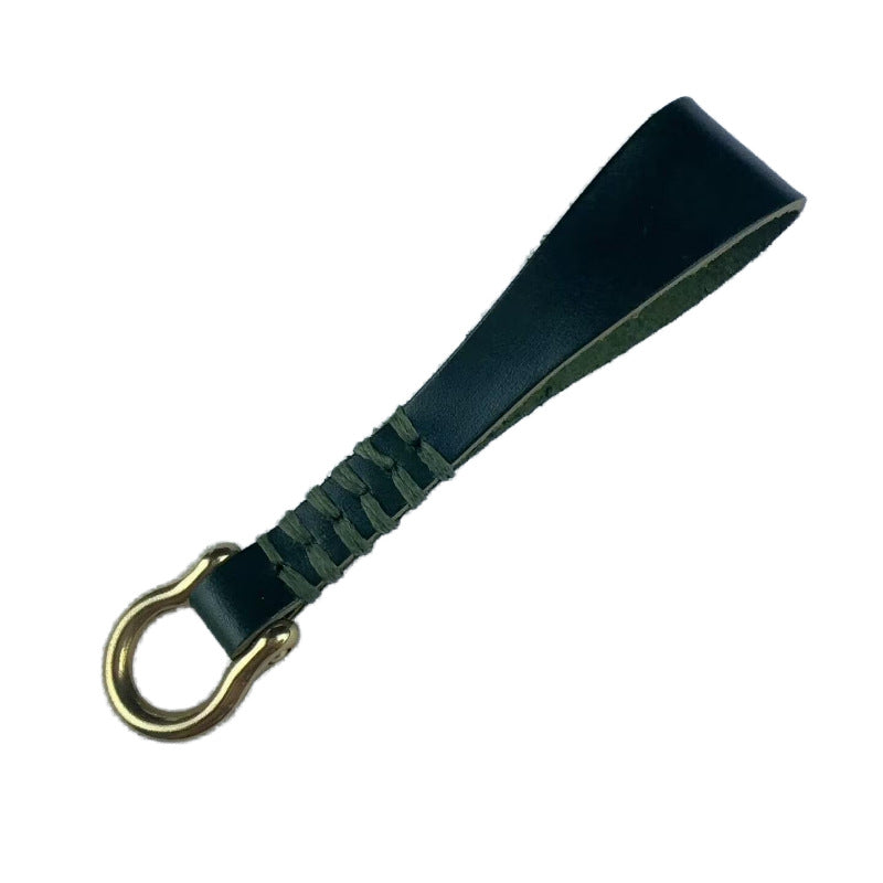 Leather Keychain Royal Blue Natural | High & Bury