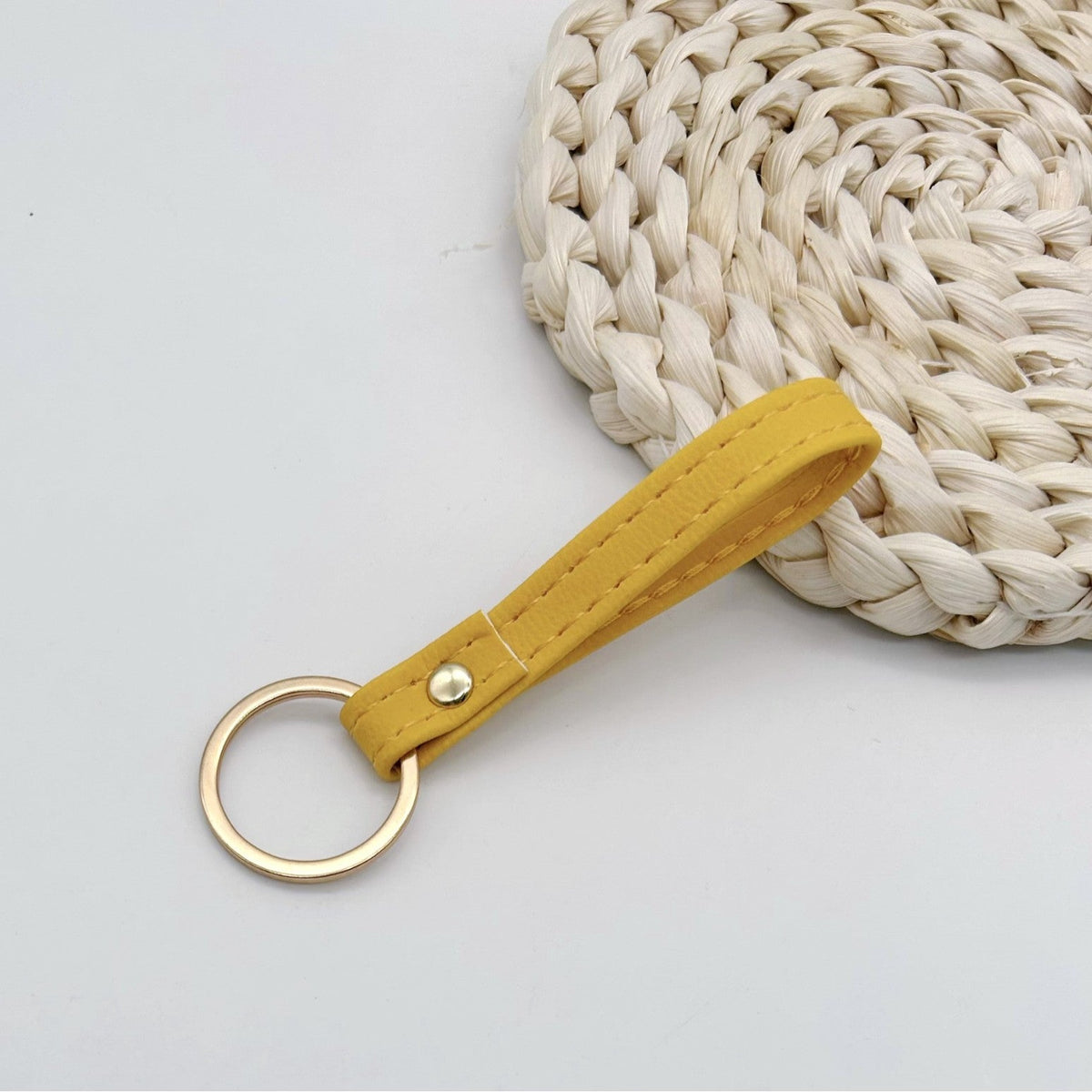 Leather Keychain Soft Textile Metal | High & Bury