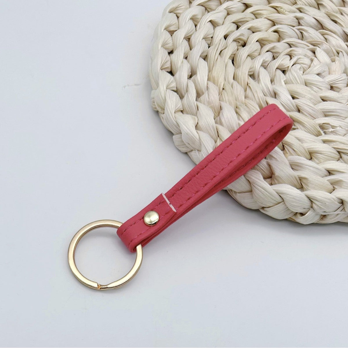 Leather Keychain Soft Textile Metal | High & Bury