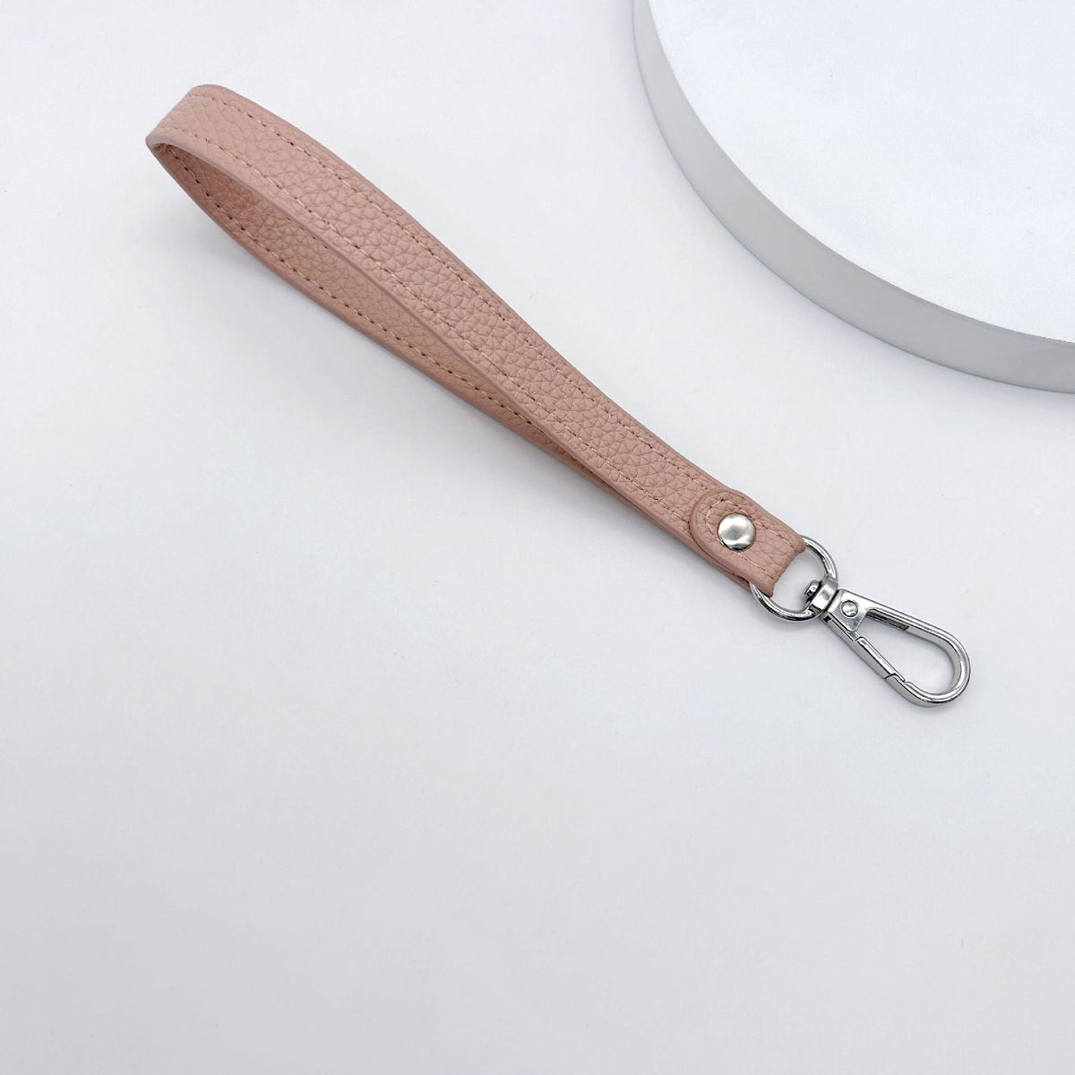 Leather Keychain Yellow Sky Blue | High & Bury