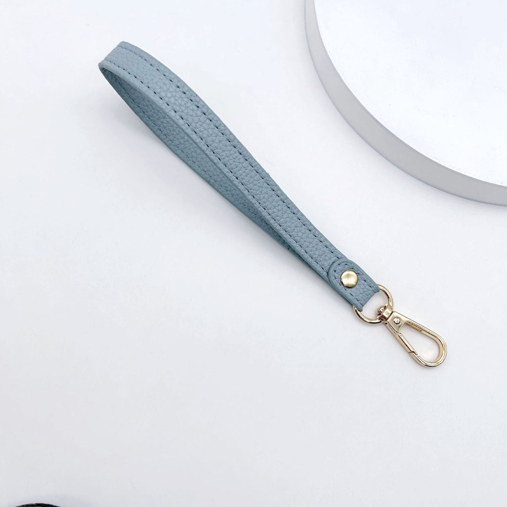 Leather Keychain Yellow Sky Blue | High & Bury