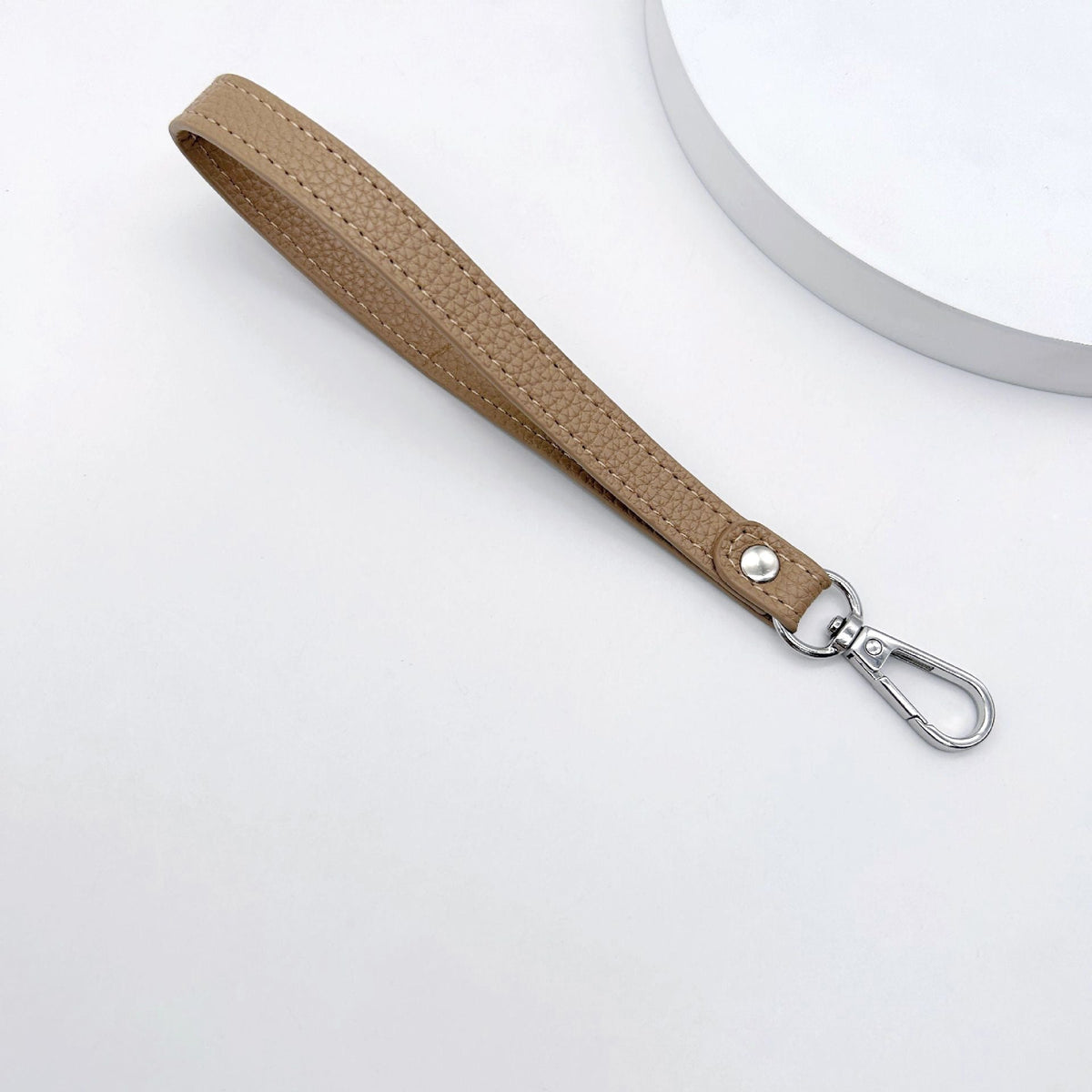 Leather Keychain Yellow Sky Blue | High & Bury