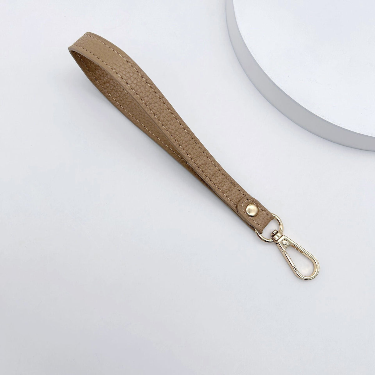 Leather Keychain Yellow Sky Blue | High & Bury