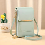 Leather Women's Shoulder Bag with RFID Blocking and Touchscreen Pocket, view 10