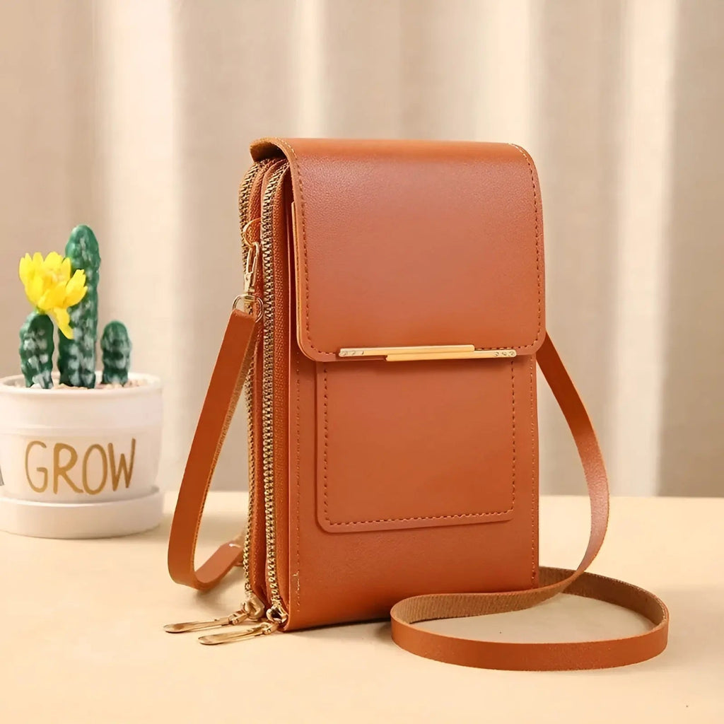 Leather Women's Shoulder Bag with RFID Blocking and Touchscreen Pocket, view 11