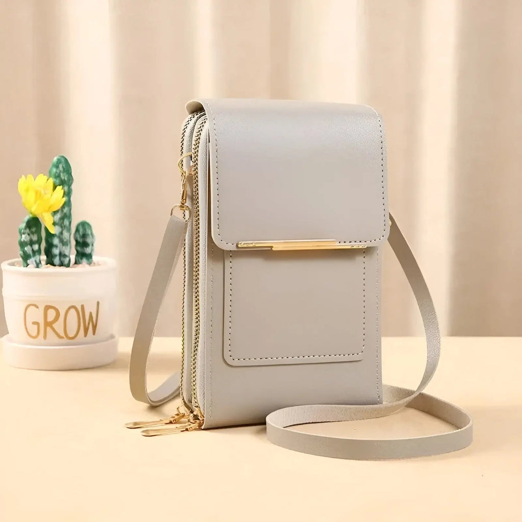 Leather Women's Shoulder Bag with RFID Blocking and Touchscreen Pocket, view 12