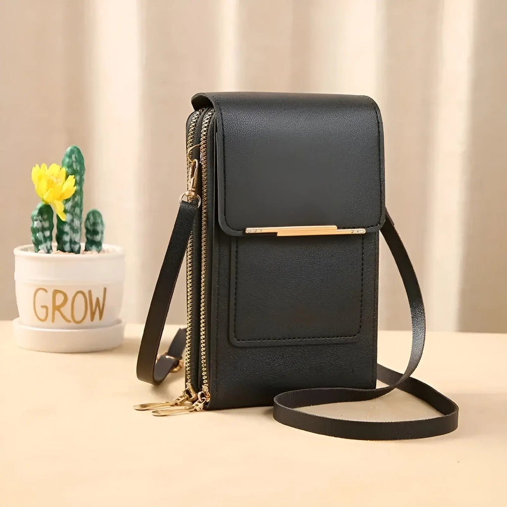 Leather Women's Shoulder Bag with RFID Blocking and Touchscreen Pocket, view 8