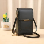 Leather Women's Shoulder Bag with RFID Blocking and Touchscreen Pocket, view 8