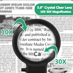 LED Magnifying Glass Lamp with 10X/30X Magnification, 6-Inch Lens, view 5
