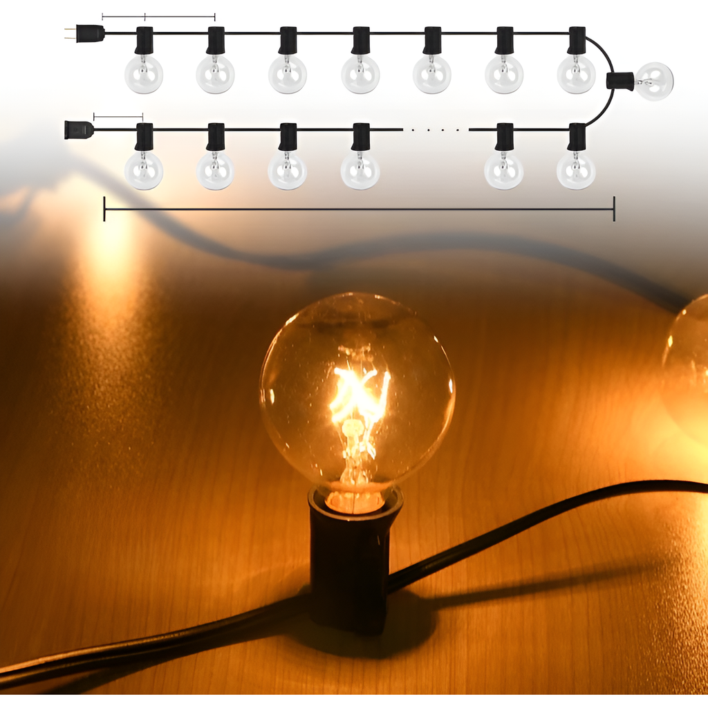 LED String Lights, Warm White, 15 m or 30 m, Ball Shape, 220 V, view 2