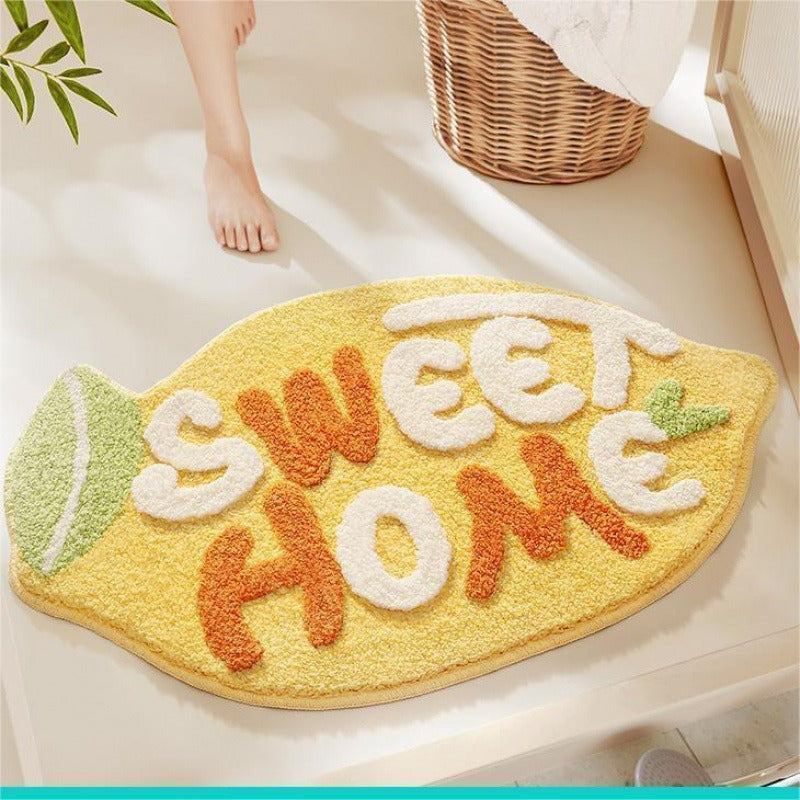 Lemon Slice Shape Bath Mat | High & Bury