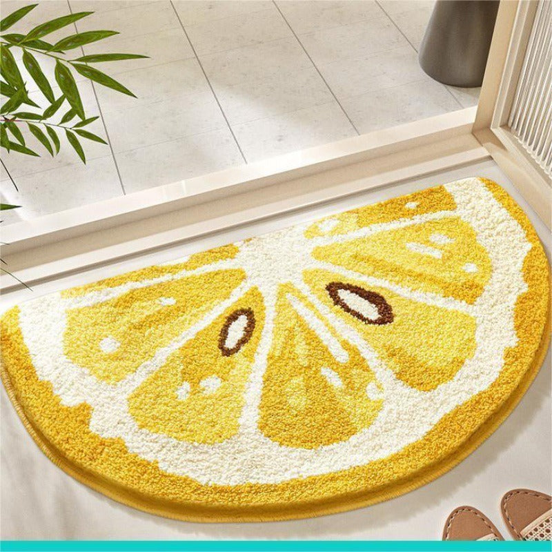 Lemon Slice Shape Bath Mat | High & Bury