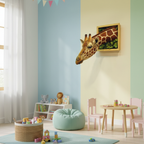 Lifesize 3D Giraffe Head Wall Decoration Sculpture, 21 cm x 15 cm x 25 cm, view 4