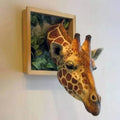 Lifesize 3D Giraffe Head Wall Decoration Sculpture, 21 cm x 15 cm x 25 cm