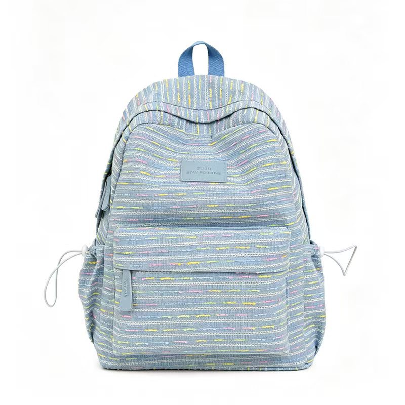 Lightweight Everyday Backpack with Woven Texture and Padded Straps, view 2