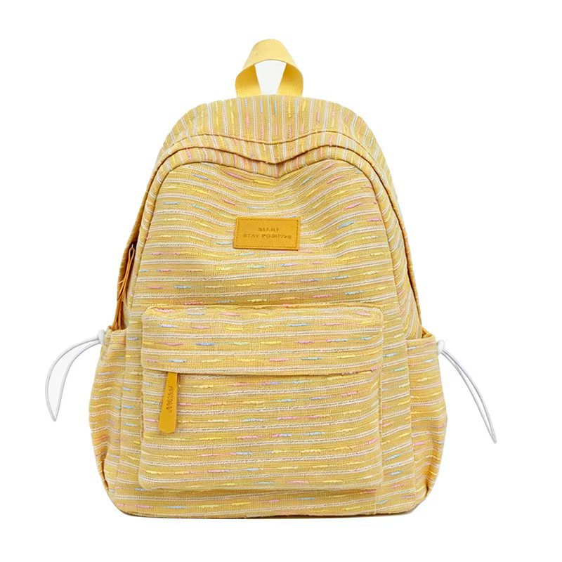 Lightweight Everyday Backpack with Woven Texture and Padded Straps, view 3