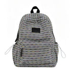Lightweight Everyday Backpack with Woven Texture and Padded Straps, view 4