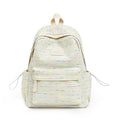 Lightweight Everyday Backpack with Woven Texture and Padded Straps
