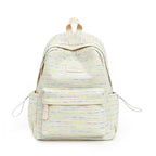 Lightweight Everyday Backpack with Woven Texture and Padded Straps