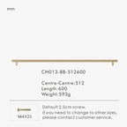 Linressa Brass Cabinet Handle