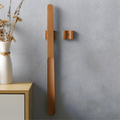 Long-Handled Magnetic Wooden Shoe Horn, 55 cm, Integrated Magnet in Handle