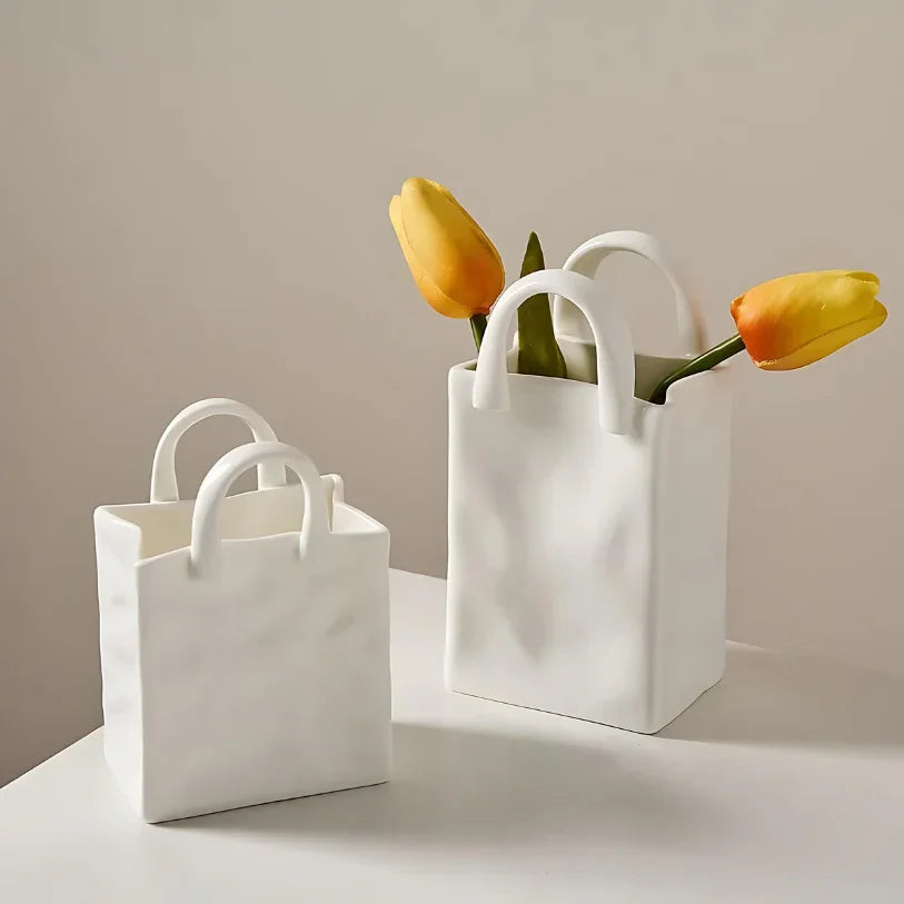 Lorova Ceramic Handbag Vase