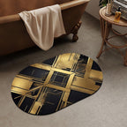 Luxurious Abstract Marble Design Bath Mat | High & Bury