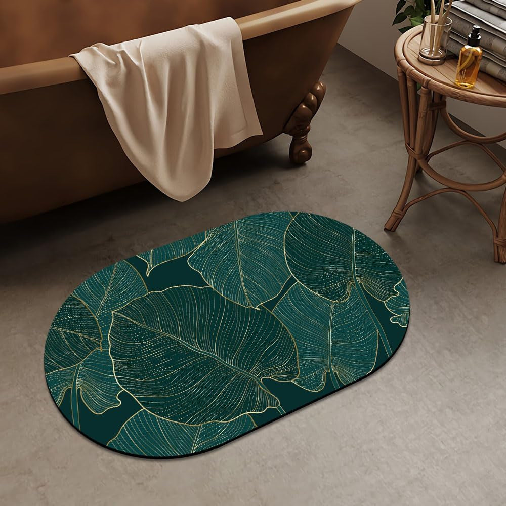 Luxurious Abstract Marble Design Bath Mat | High & Bury
