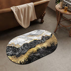 Luxurious Abstract Marble Design Bath Mat | High & Bury