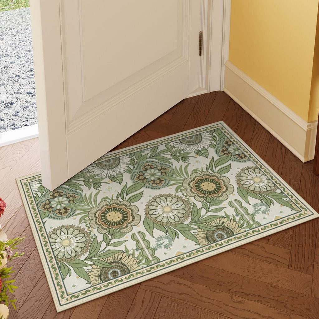 Luxurious Floral Design Bath Mat | High & Bury