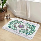 Luxurious Floral Design Bath Mat | High & Bury
