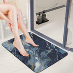 Luxurious Non-Slip Marble Design Bath Mat | High & Bury