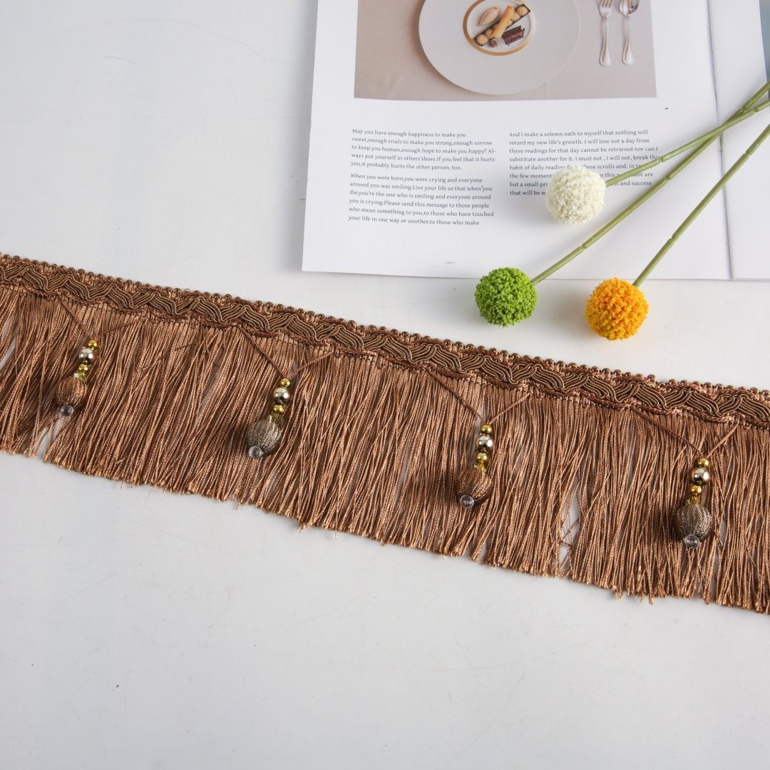 Luxury Fringe Braid with Bead Trim | High & Bury