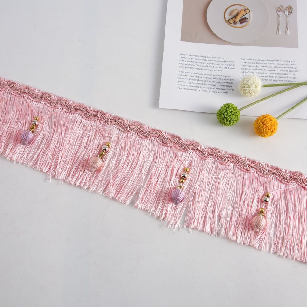 Luxury Fringe Braid with Bead Trim | High & Bury