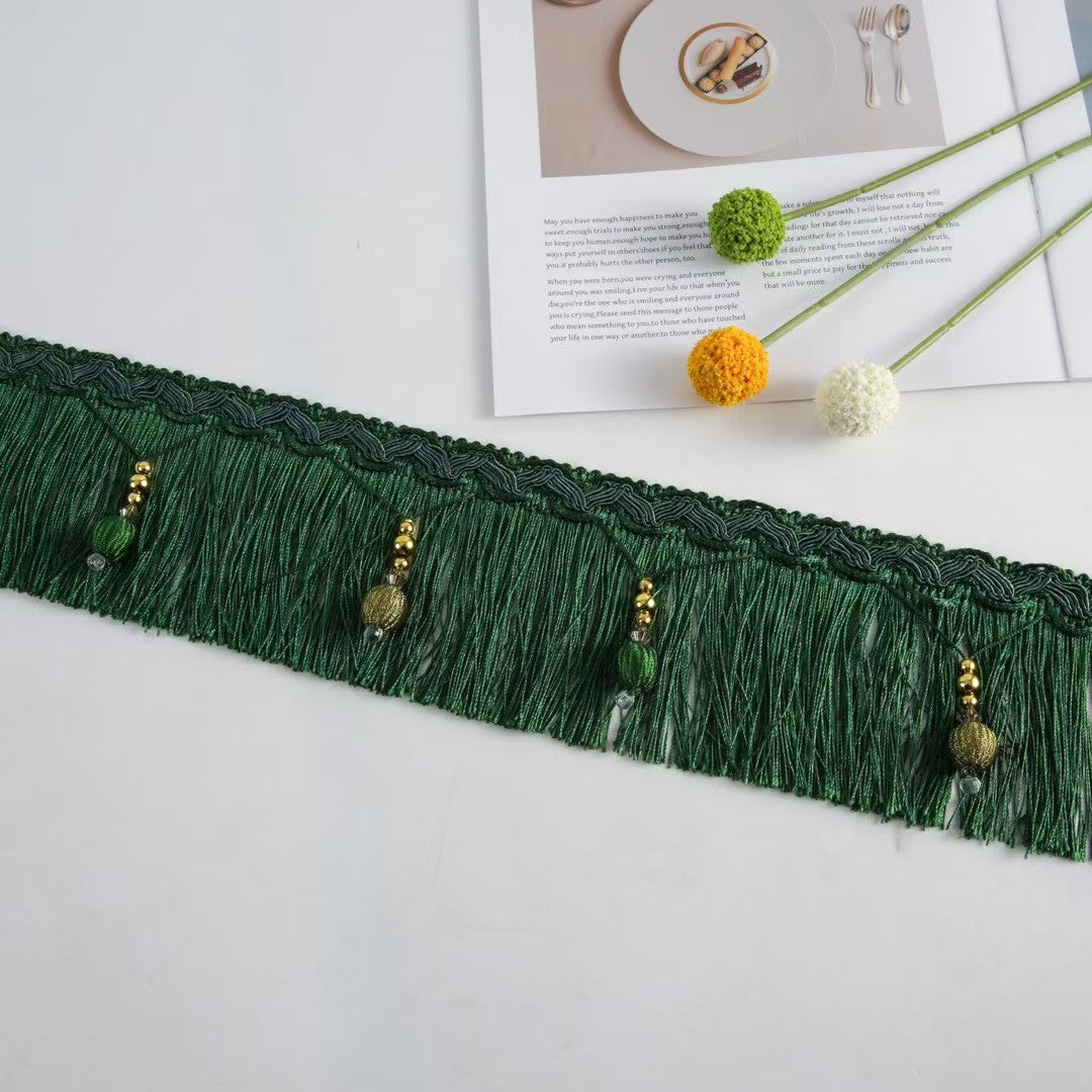 Luxury Fringe Braid with Bead Trim | High & Bury