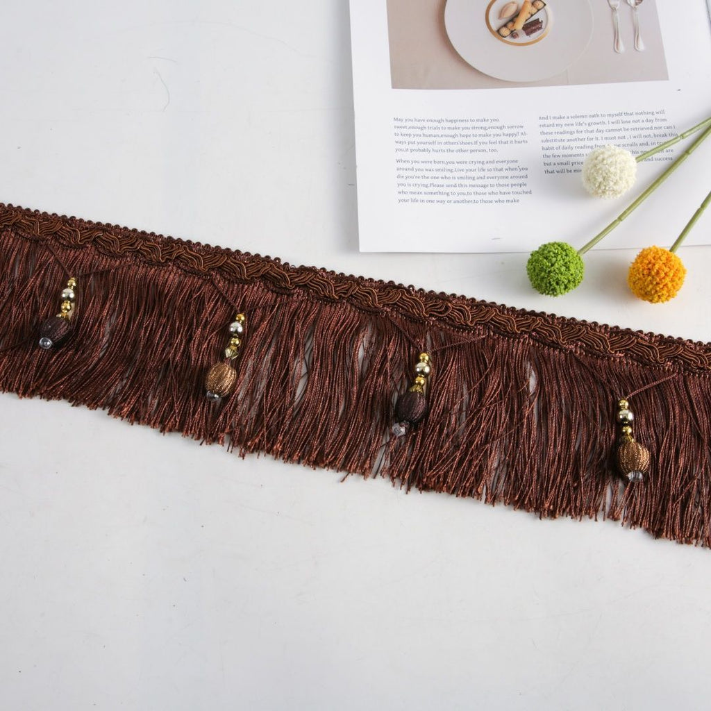 Luxury Fringe Braid with Bead Trim | High & Bury