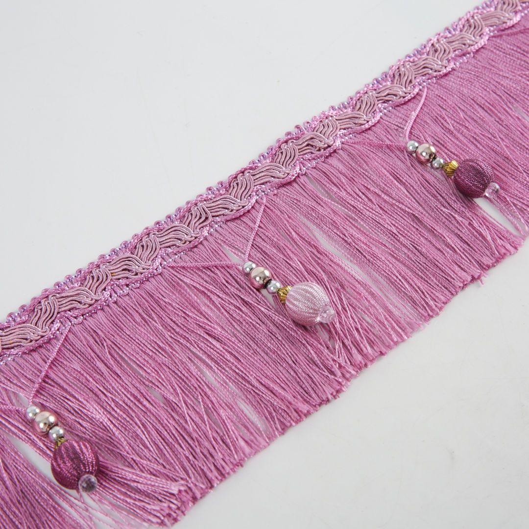 Luxury Fringe Braid with Bead Trim | High & Bury