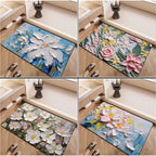 Luxury Textured Floral Bath Mat | High & Bury