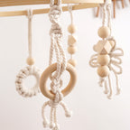 Macrame Baby Mobile with Natural Beads | High & Bury