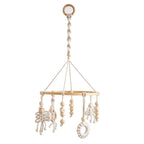 Macrame Baby Mobile with Natural Beads | High & Bury