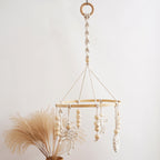 Macrame Baby Mobile with Natural Beads | High & Bury