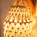Macrame Bohemian Hanging Pendant Light Shade | High & Bury
