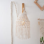 Macrame Bohemian Hanging Pendant Light Shade | High & Bury