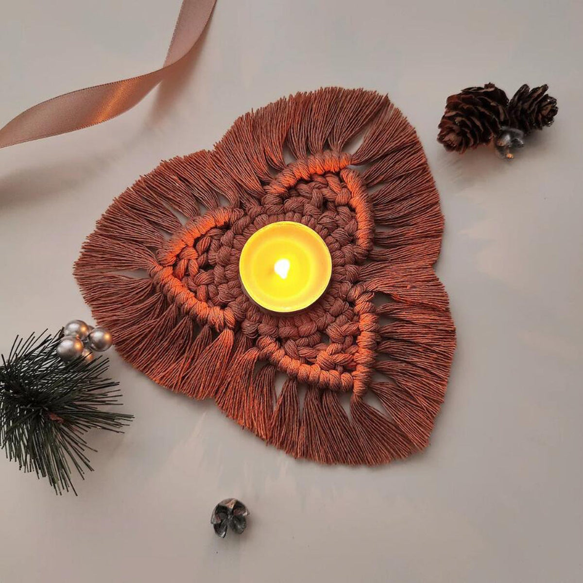 Macrame Candle Holder | High & Bury