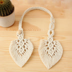 Macrame Curtain Tieback Golden Yellow | High & Bury