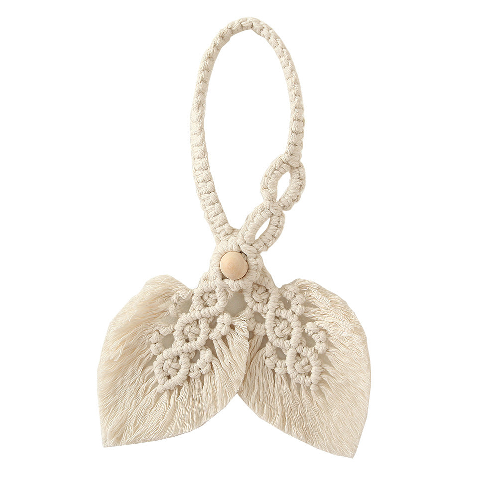 Macrame Curtain Tieback Golden Yellow | High & Bury